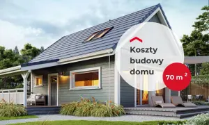 Nowoczesny dom 70m2 z tarasem i dużymi oknami. Idealny dla rodziny, oferuje komfort i funkcjonalność.