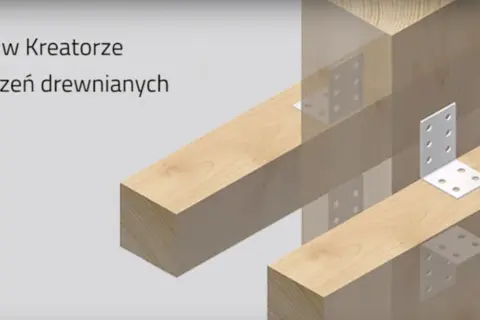 Kreator połączeń drewnianych pokazuje, jak łączyć drewno konstrukcyjne za pomocą metalowych kątowników.