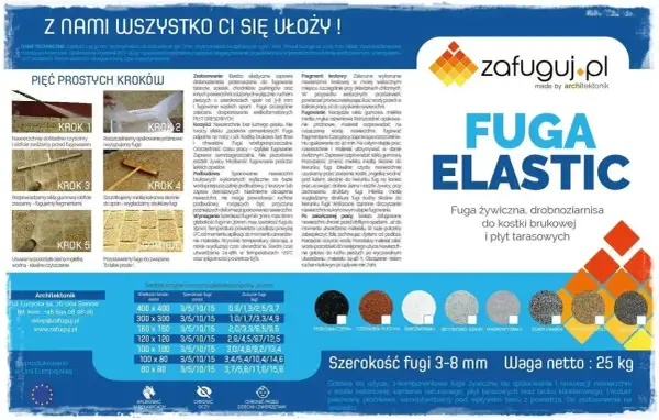 Fuga żywiczna do kostki brukowej i płyt tarasowych. Podłogi epoksydowe z fugą Elastic.
